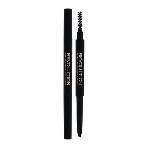 Makeup Revolution London Duo Brow Definer natančen svinčnik za obrvi s čopičem 0