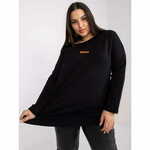 RELEVANCE Ženske plus velikost bombažna majica HONORINE black RV-BL-7496.41_384059 Univerzalni