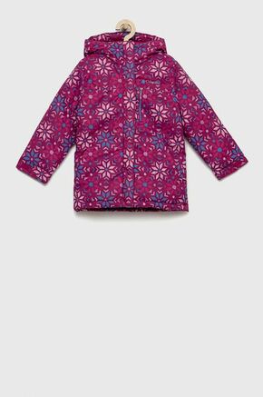 Otroška vodoodporna jakna Columbia roza barva - roza. Otroški Vodoodporna jakna iz kolekcije Columbia. Delno podložen model