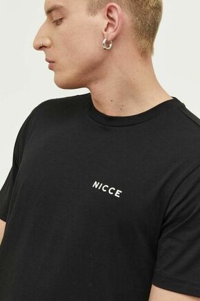 Bombažna kratka majica Nicce črna barva - črna. Kratka majica iz kolekcije Nicce