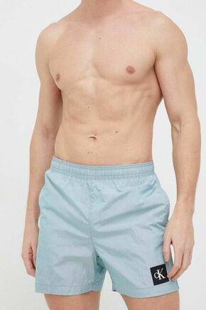 Kopalne kratke hlače Calvin Klein - modra. Kopalne kratke hlače iz kolekcije Calvin Klein. Model izdelan iz enobarvnega materiala.