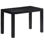 vidaXL Jedilna miza trden mangov les 118x60x76 cm črna