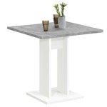 Greatstore FMD Jedilna miza 70 cm betonsko siva in bela