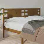 shumee Vzglavje postelje, medeno rjava, 186x4x100 cm, borov les