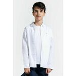 Otroška bombažna srajca Coccodrillo bela barva - bela. Otroški srajca iz kolekcije Coccodrillo. Model izdelan iz bombažnega materiala.