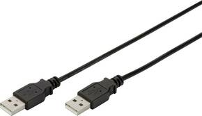 Digitus kabel USB A-A 1m črn dvojno oklopljen