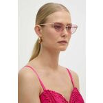 Sončna očala Furla ženska, roza barva, SFU715_59300Y - roza. Sončna očala iz kolekcije Furla. Model s prozornimi stekli in okvirjem iz kovine.