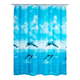 Modra kopalniška zavesa Wenko Dolphin, 180 x 200 cm