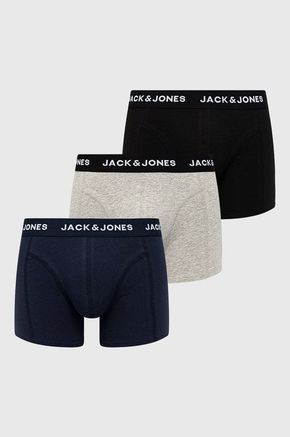 Jack&amp;Jones 3 PAKET - moški bokserji JACANTHONY 12160750 Black - Blue noči - LGM (Velikost M)