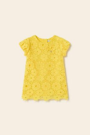Otroška obleka Mayoral rumena barva - rumena. Otroški Obleka iz kolekcije Mayoral. Raven model
