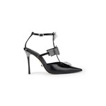 Usnjene visoke pete Kurt Geiger London Bow Point Gladiator Court - črna. Salonarji iz kolekcije Kurt Geiger London. Model izdelan iz naravnega usnja. Model z mehkim, oblikovanim vložkom zagotavlja udobje.