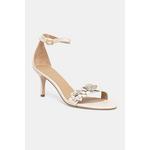Lauren Ralph Lauren sandali z visoko peto usnjeni Allie M Flwr bež 802P10640001.100