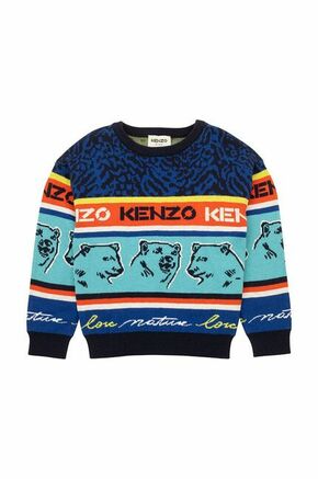 Otroški pulover Kenzo Kids - pisana. Otroški Pulover iz kolekcije Kenzo Kids. Model z okroglim izrezom