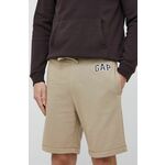 Kratke hlače GAP moški, rjava barva - rjava. Kratke hlače iz kolekcije GAP. Model izdelan iz udobnega materiala. Prilagodljiv material, ki se prilagaja postavi.