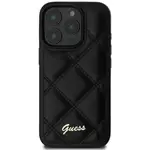 Ovitek Guess GUHCP16MPSQSQSK iPhone 16 Plus 6.7" black hardcase Quilted Metal Logo (GUHCP16MPSQSQSK)