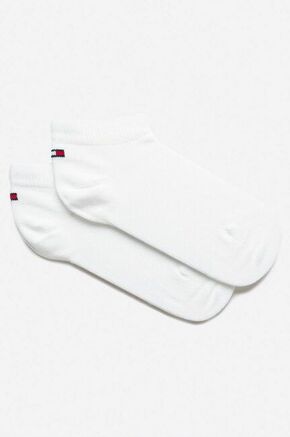 Otroške nogavice Tommy Hilfiger (2-pack) - bela. Kratke nogavice iz kolekcije Tommy Hilfiger. Model izdelan iz elastičnega