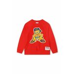 Otroški pulover Marc Jacobs x Garfield rdeča barva - rdeča. Otroški pulover iz kolekcije Marc Jacobs, izdelan iz elastične pletenine. Model iz izjemno udobne tkanine z visoko vsebnostjo bombaža.