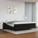 Greatstore Box spring posteljni okvir črn 200x200 cm umetno usnje