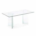 Jedilna miza s stekleno mizno ploščo 90x200 cm Burano – Kave Home