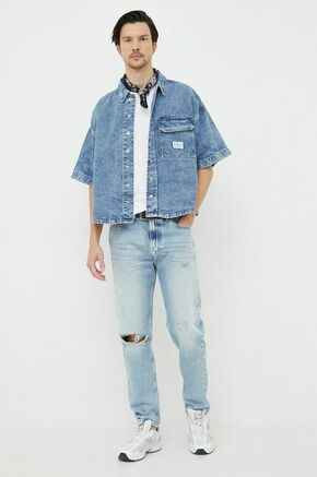 Jeans srajca Calvin Klein Jeans moška - modra. Srajca iz kolekcije Calvin Klein Jeans