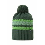 Otroška volnena kapa Reima Pampula zelena barva - zelena. Otroška kapa iz kolekcije Reima. Model izdelan iz vzorčaste pletenine.