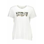 Bombažna kratka majica Levi's bela barva - bela. Lahkotna kratka majica iz kolekcije Levi's. Model izdelan iz tanke, elastične pletenine.