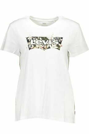 Bombažna kratka majica Levi's bela barva - bela. Lahkotna kratka majica iz kolekcije Levi's. Model izdelan iz tanke