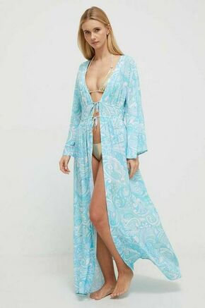 Obleka za na plažo Melissa Odabash - modra. Obleka za na plažo iz kolekcije Melissa Odabash. Model izdelan iz vzorčastega materiala. Izjemno zračen