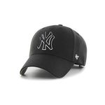 47brand kapa NY Yankees - črna. Kapa s šiltom vrste baseball iz kolekcije 47brand. Model izdelan iz enobarvnega materiala.