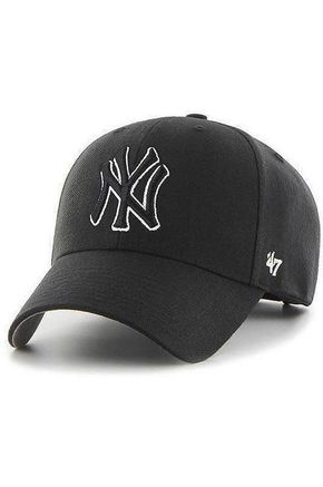 47brand kapa NY Yankees - črna. Kapa s šiltom vrste baseball iz kolekcije 47brand. Model izdelan iz enobarvnega materiala.