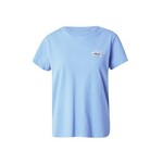 Bombažna kratka majica Levi's ženski - modra. Lahkotna kratka majica iz kolekcije Levi's, izdelana iz pletenine, prijetne na otip. Model iz izjemno udobne bombažne tkanine.
