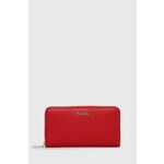 Denarnica HUGO ženski, rdeča barva - rdeča. Velika denarnica iz kolekcije HUGO. Model izdelan iz iz ekološkega usnja.