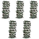vidaXL Mrežasta ograja iz vrbe 5 kosov z umetnimi listi 180x60 cm