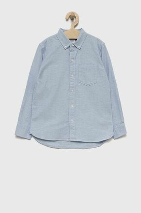 Otroška srajca GAP - modra. Otroška srajca iz kolekcije GAP. Model izdelan iz enobarvne tkanine.