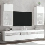 Vidaxl TV omarica z LED lučkami 2 kosa bela 40,5x30x90 cm