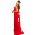 Amiatex Ženska obleka 73081, rdeča, S