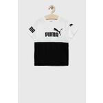 Otroška bombažna kratka majica Puma PUMA POWER Tee B bela barva - bela. Otroška kratka majica iz kolekcije Puma. Model izdelan iz pletenine s potiskom.