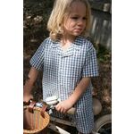Otroška bombažna srajca Konges Sløjd - modra. Otroški srajca iz kolekcije Konges Sløjd. Model izdelan iz vzorčaste pletenine.