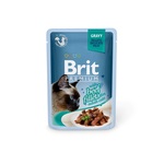 Brit Premium Cat Delicate Fillets in Gravy z govedino - 85 g