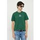 Bombažna kratka majica Lacoste zelena barva - zelena. Kratka majica iz kolekcije Lacoste, izdelana iz pletenine, prijetne na otip. Model iz izjemno udobne bombažne tkanine.