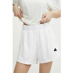 Kratke hlače adidas Z.N.E ženske, bela barva, IN9481 - bela. Kratke hlače iz kolekcije adidas, izdelane iz gladke tkanine. Izdelek vsebuje reciklirana vlakna.