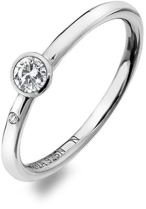 Hot Diamonds Luksuzen srebrni prstan s topazom in diamantno vrhovo DR206 (Obseg 52 mm) srebro 925/1000