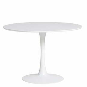 Okrogla bela jedilna miza Marckeric Oda
