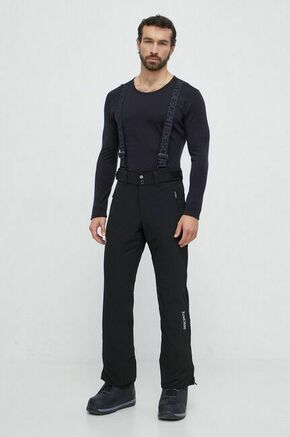 Smučarske hlače Descente Swiss črna barva - črna. Smučarske hlače iz kolekcije Descente. Model izdelan materiala