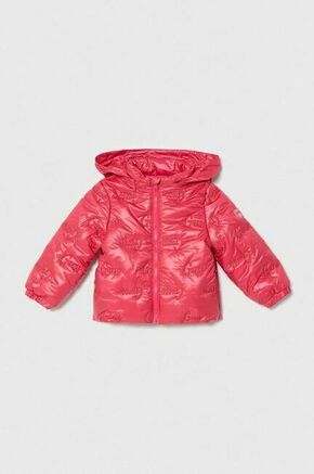 Otroška jakna Guess roza barva - roza. Otroški jakna iz kolekcije Guess. Podložen model