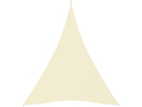 VIDAXL Senčno jadro oksford blago trikotno 3x4x4 m krem