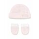 Otroška kapa in rokavice Tous roza barva - roza. Otroški kapa iz kolekcije Tous. Model izdelan iz enobarvne pletenine. Model ima priložene rokavice.