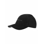 Bombažna bejzbolska kapa Tommy Hilfiger črna barva - črna. Kapa s šiltom vrste baseball iz kolekcije Tommy Hilfiger. Model izdelan iz tkanine z nalepko.