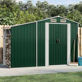 VidaXL Vrtna lopa zelena 277x93x179 cm pocinkano jeklo