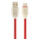 GEMBIRD CC-USB2R-AMCM-1M-R Premium guma Type-C USB polnilni in podatkovni kabel 1m Rdeča
